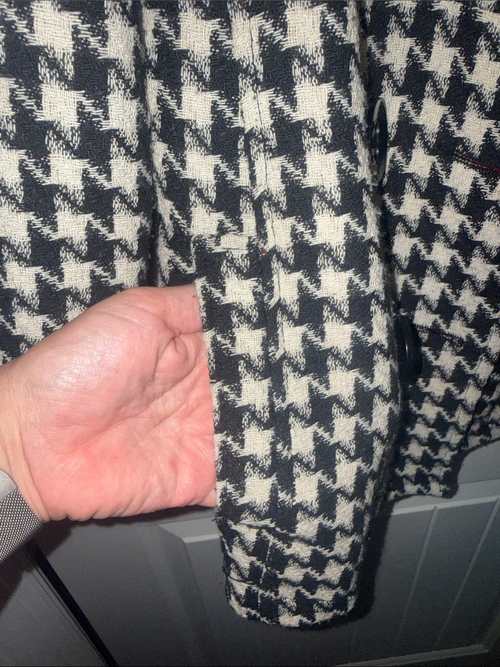 Rue 21 Houndstooth Peacoat size M - Picture 3 of 6